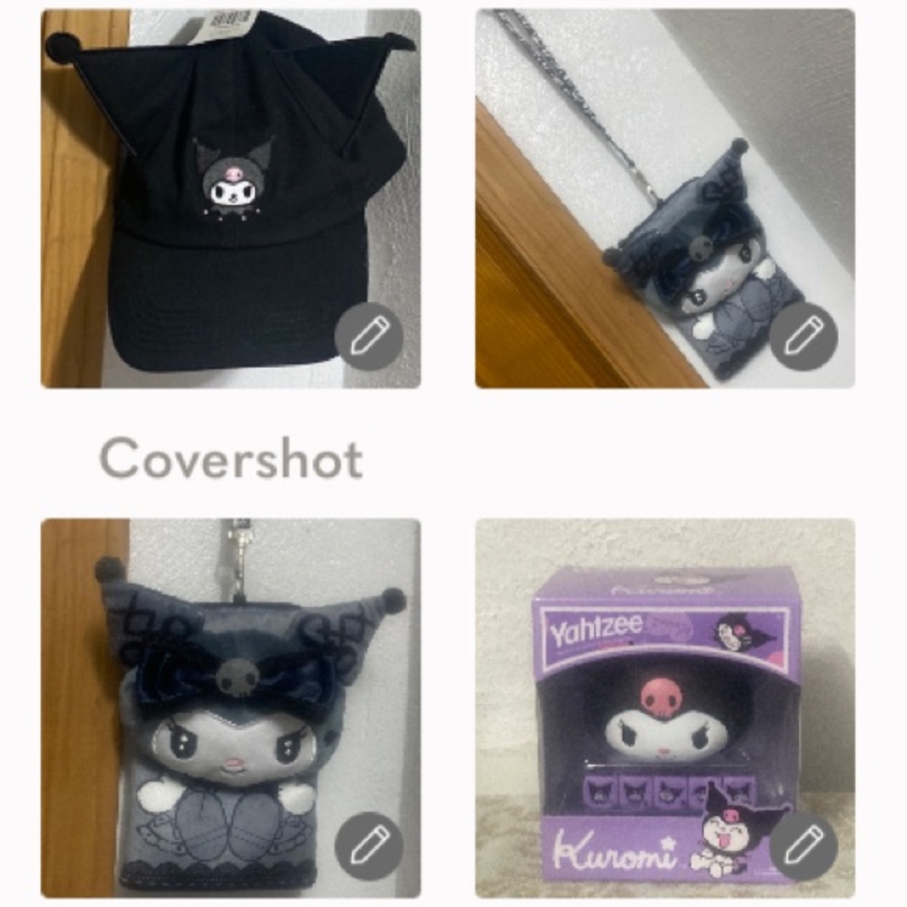 3D🧢Kuromi cap+Kuromi Yahtzee+Kuromi☠️Wristlet